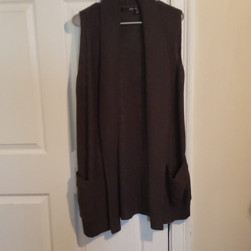 AQUA sleeveless cardigan